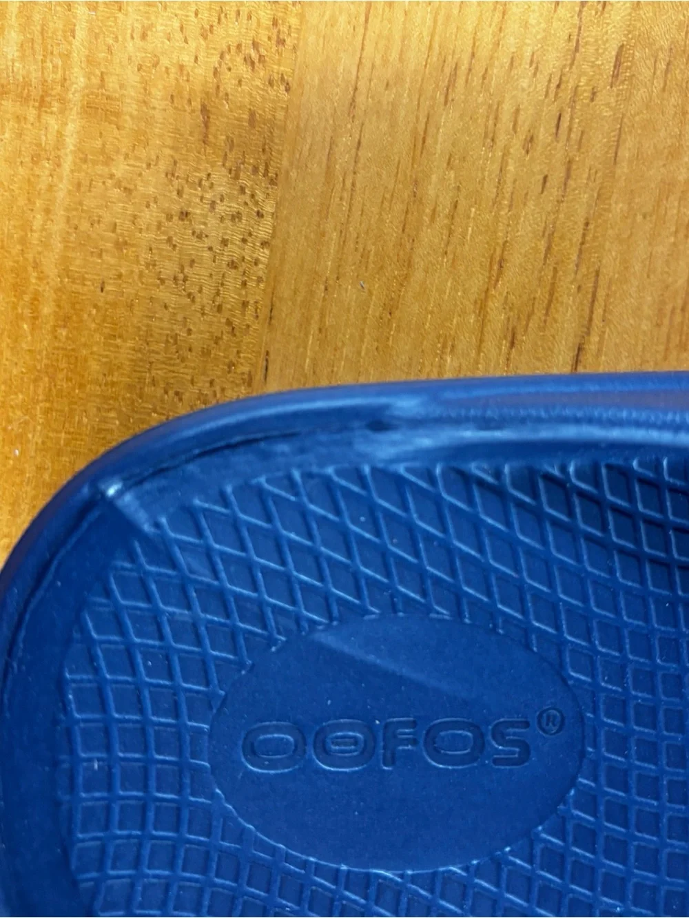 OOFOS Ooahh Navy Blue Slide Sandals Comfort Slip On Men’s 6, Women’s 8